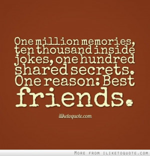 ... . One reason: Best friends. #friendship #quotes #friendshipquotes