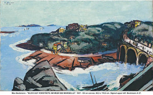 Max Beckmann, Blick auf Vorstädte am Meer bei Marseille