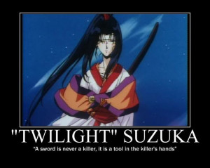 Outlaw Star--Twilight Suzuka quote: Picture-Black Posters, Suzuka ...