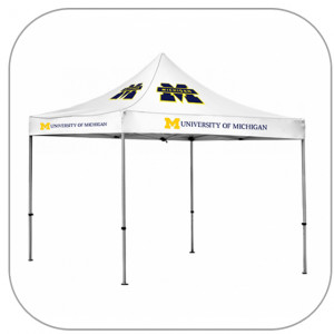 on white event tent printing option 10ft 15ft and 20ft tents