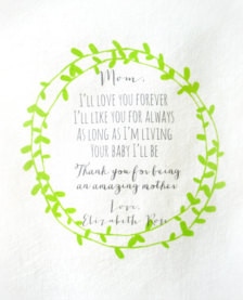 Mother The Bride Handkerchief Love You Forever Printed