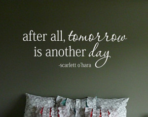 ... is another day Scarlett O'hara Quote Vinyl Lettering Wall Words Decal