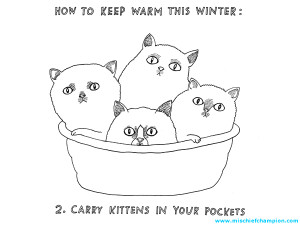 Carry kittens in your pockets