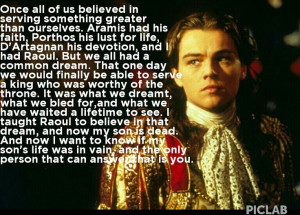 Man in the iron mask movie quoteMovie Quotes