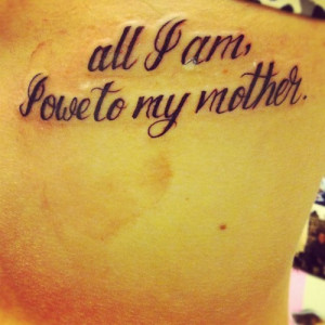 ... cursive tattoo #cursive #quotes #mother #mom #love #yours truly