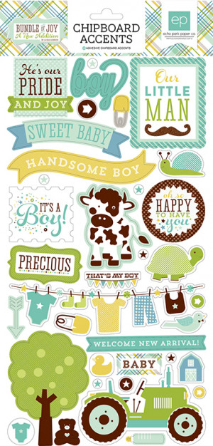 Echo Park - Bundle of Joy New Addition Collection - Boy - Chipboard ...