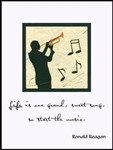 743Q Trumpet Player greeting card