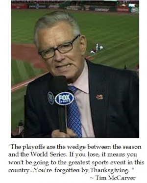 Tim McCarver on the Playoffs