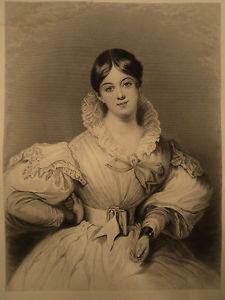 1873 Portrait Engraving Letitia Elizabeth Landon L E L English Poetry