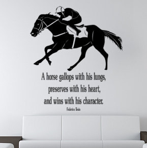 Horse decal-Horse Race Quote-Horse sticker-large 40 x 45 inches wall ...