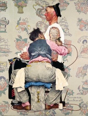 Norman Rockwell 's painting The Tattoo Artist