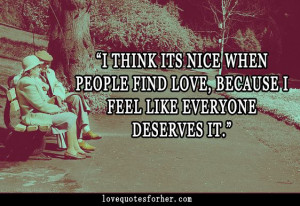 Deserve love and affection quotes