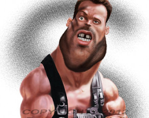 Arnold Schwarzenegger Predator Post er Caricature Art Print Limited ...