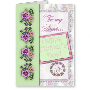 To My Aunt Happy Mother's Day Greeting Card