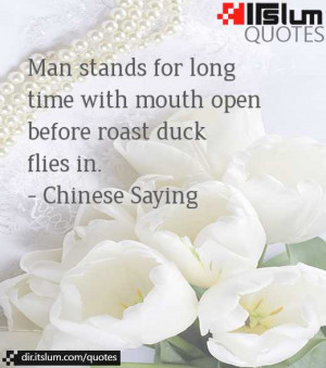 Man stands for long time with mouth open before roast duck flies in.