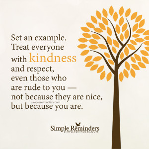 Treat everyone with kindness and respect by Unknown Author