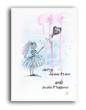 ... Inspire - Lost balloon with inspirational quote A3 Print (Unframed