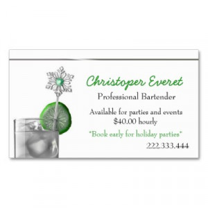 zazzle.comBartender business card by