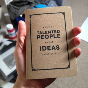 Notebook for Stealing Ideas A6 sized notebook von ArmyOfCatsPrints, £ ...
