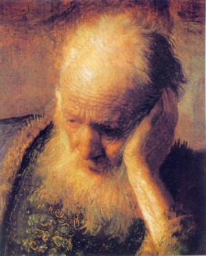 Rembrandt paintings of The Prophet Jeremiah Mourning over the ...