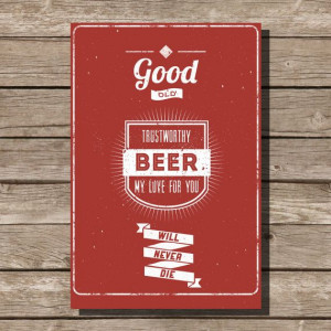 Typography poster Homer Simpson Beer Quote print by RADPIZZA, $10.00