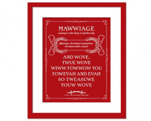 The Princess Bride Clergyman Mawwiage Quote - Twue Wove - True Love ...