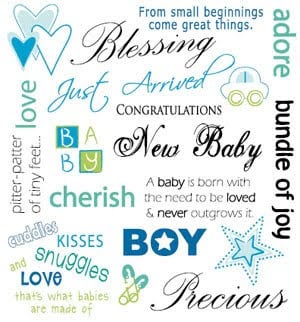 BR001 Basic Rub on New Baby Boy Quotes About Baby Boys