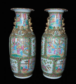 Antique Japanese Satsuma Vases