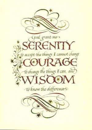 Serenity Prayer, This is my favorite