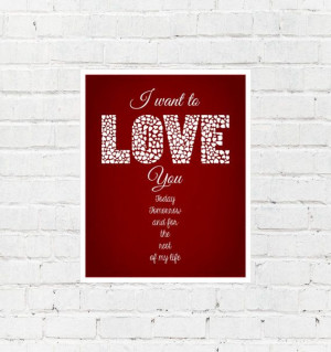 Love Quote Diy Digital Instant Download Printable Art: Valentines Day ...