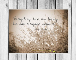 Digital download jpeg of Andy Warhol quote by LittleSycamorePrints, $4 ...