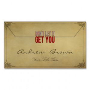 ... Let It Get You… Double-Sided Standard Business Cards (Pack Of 100