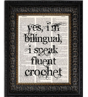 dictionary art print CROCHET QUOTE Art Print by Vintagraphy, $10.00