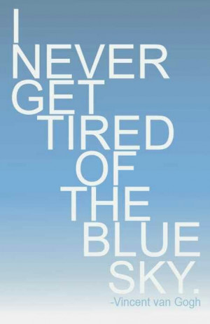 Nunca me canso del cielo azul