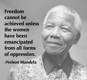 Mandela on the emancipation of women.