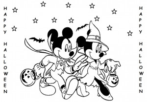 Halloween Coloring Pages Mickey Mouse Minnie Mouse Costume Coloring ...