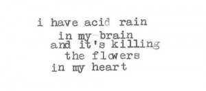 it's killing the flowers in my heart. Life, Quotes, Acidrain, My Heart ...