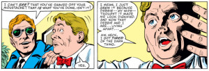 Foggy explains the loss of his mustache Daredevil 222