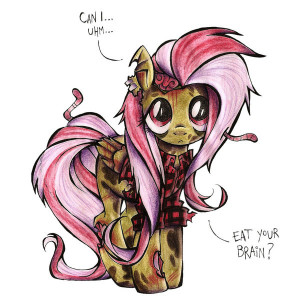 source bio bitten by a zombie early on fluttershy quickly learned to ...