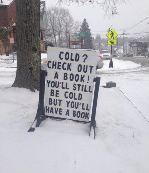 funny-picture-sign-book-library-winter-snow-cold