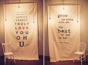 love quotes white cloth with a love quote