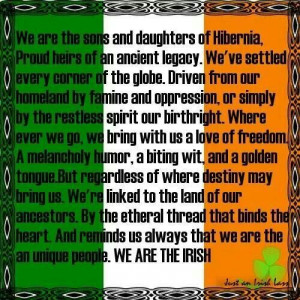 Proud to be irish!