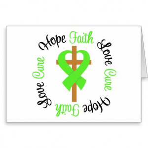 Mental Health Awareness Faith Hope Love Cross Greeting Cards