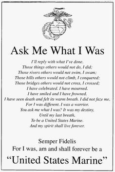 Ask a Marine More