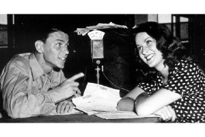 young Frank Sinatra (left) does an interview for one of the many ...