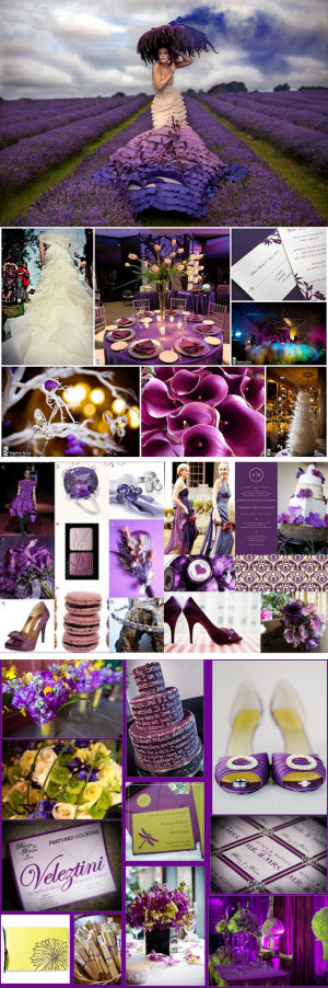 purple and lavender wedding colors