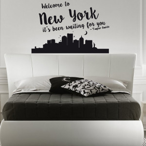 ... Stickers / Taylor Swift Welcome to New York Lyrics Quote Wall Sticker