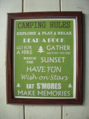 Camping Rules. Got all this covered.