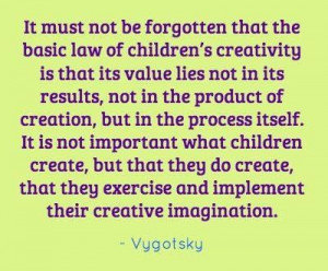 Vygotsky on children's creation (process art)