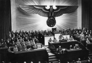 Adolf Hitler addresses the Reichstag on the 11th December 1941 after ...